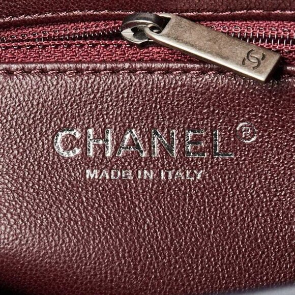 Chanel Navy Blue Quilted Lambskin Leather Large Trendy Bag - Picture 9 of 11